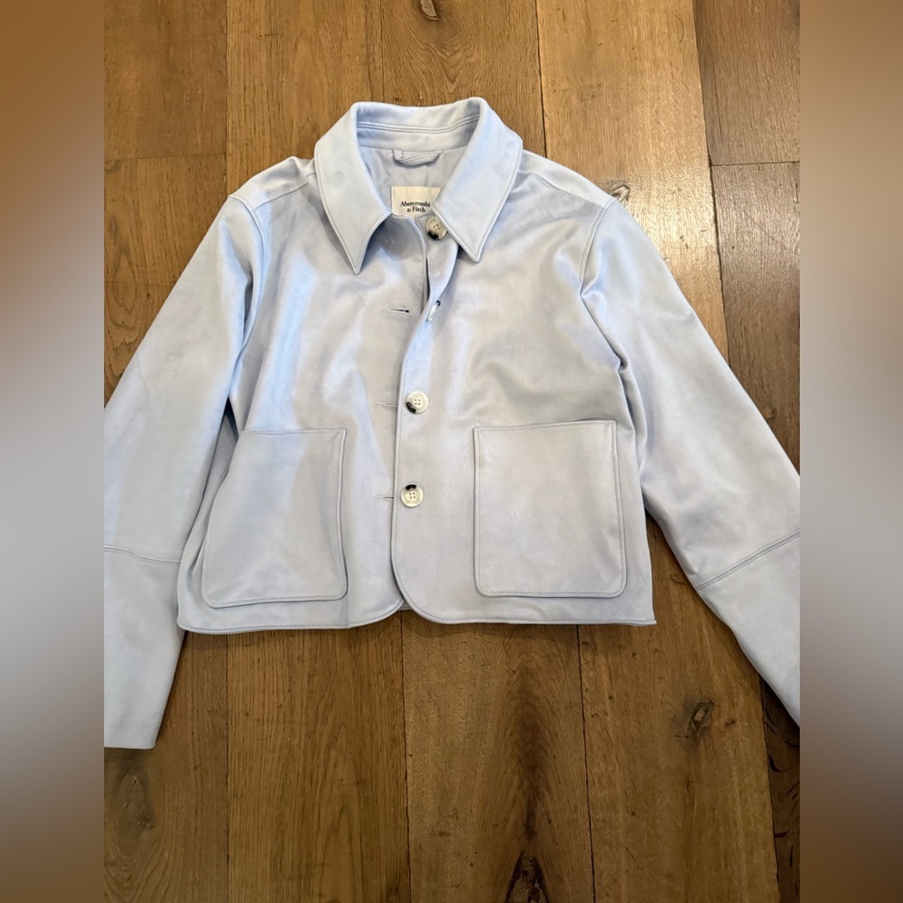 Abercrombie & Fitch Light Blue Utility Jacket